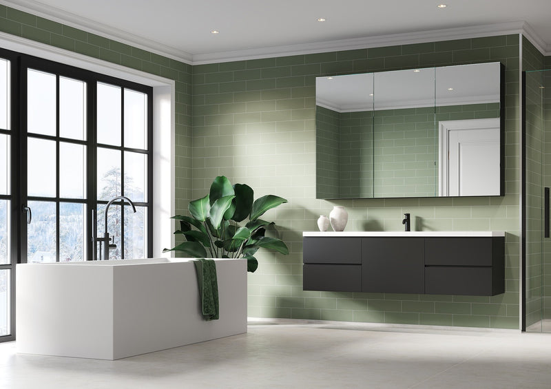 Fibo | Olive Green Metro Brick Panel