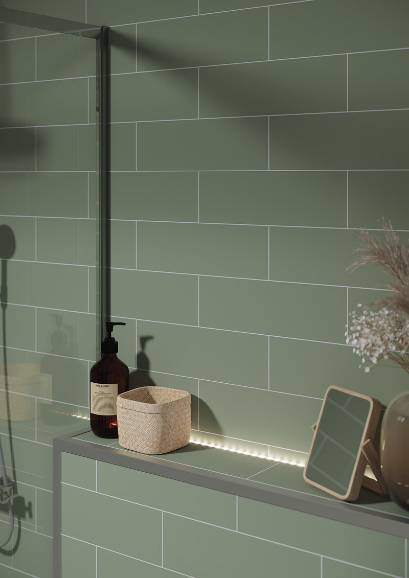 Fibo | Olive Green Metro Brick Panel
