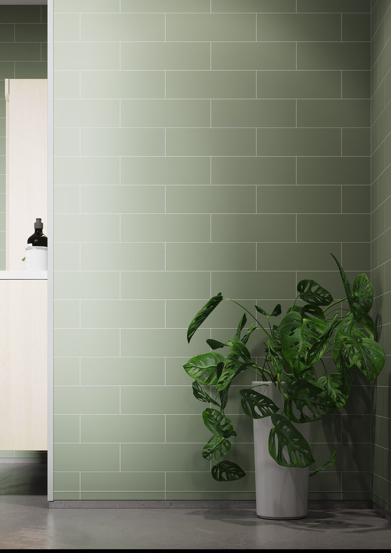 Fibo | Olive Green Metro Brick Panel