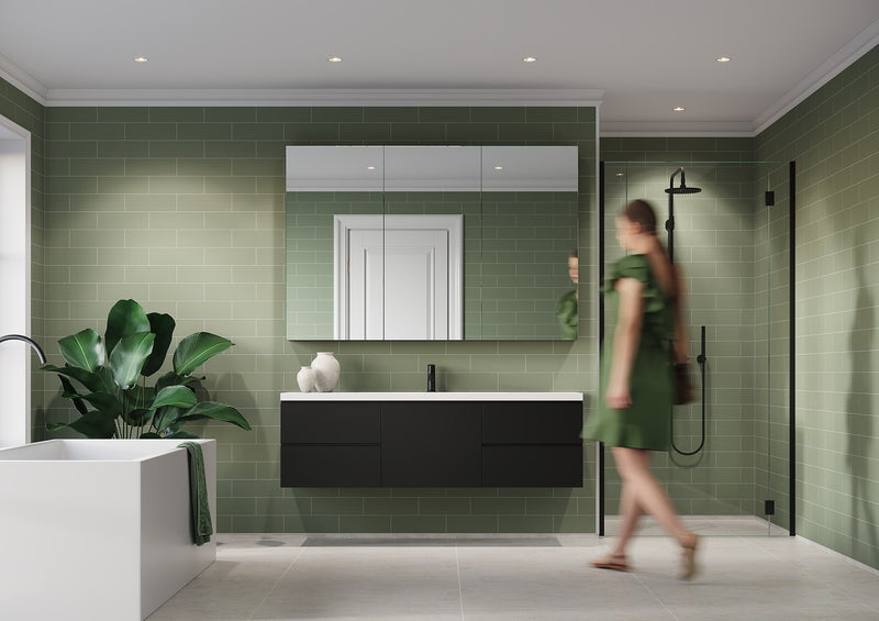Fibo | Olive Green Metro Brick Panel
