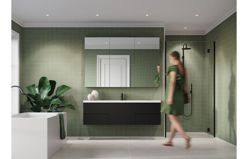 Fibo | Olive Green Straight Herringbone Panel