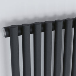 Eucotherm Gaja Single Vertical Radiator - Textured Matte Anthracite