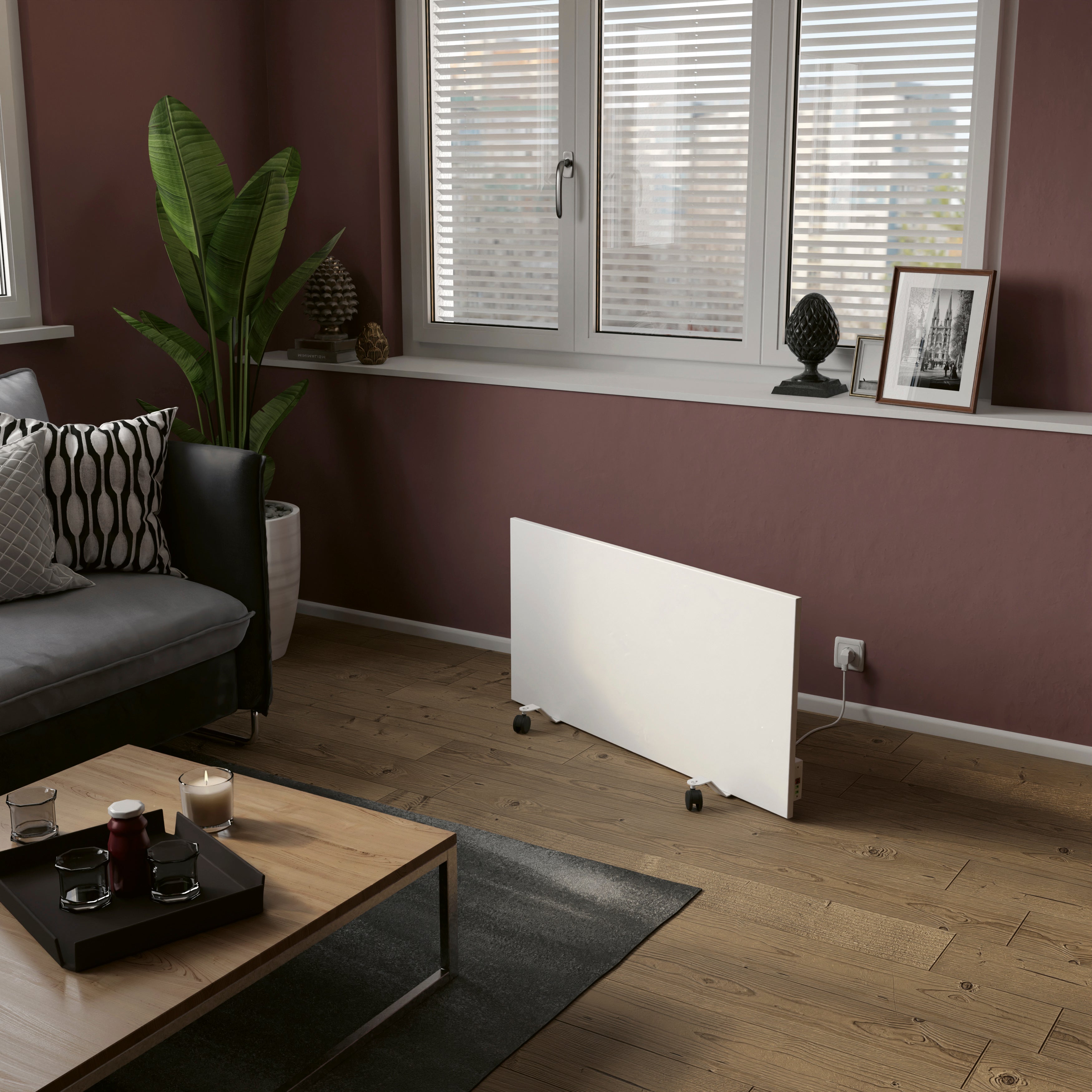 Eucotherm Infared Panel Mobile - White - Wall Mount Optional – Bath ...