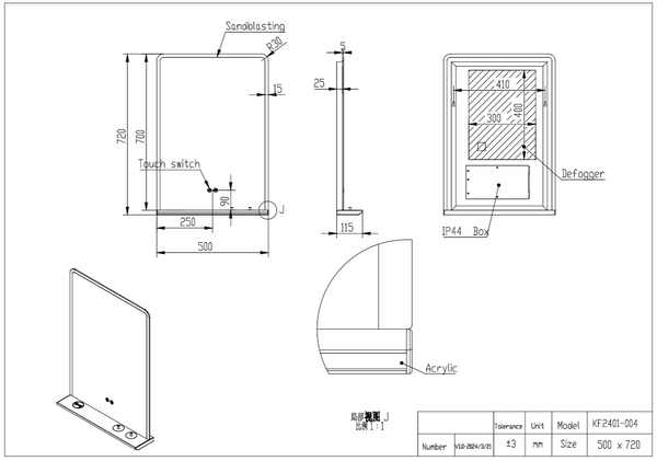 Scudo - Charj Led Mirror