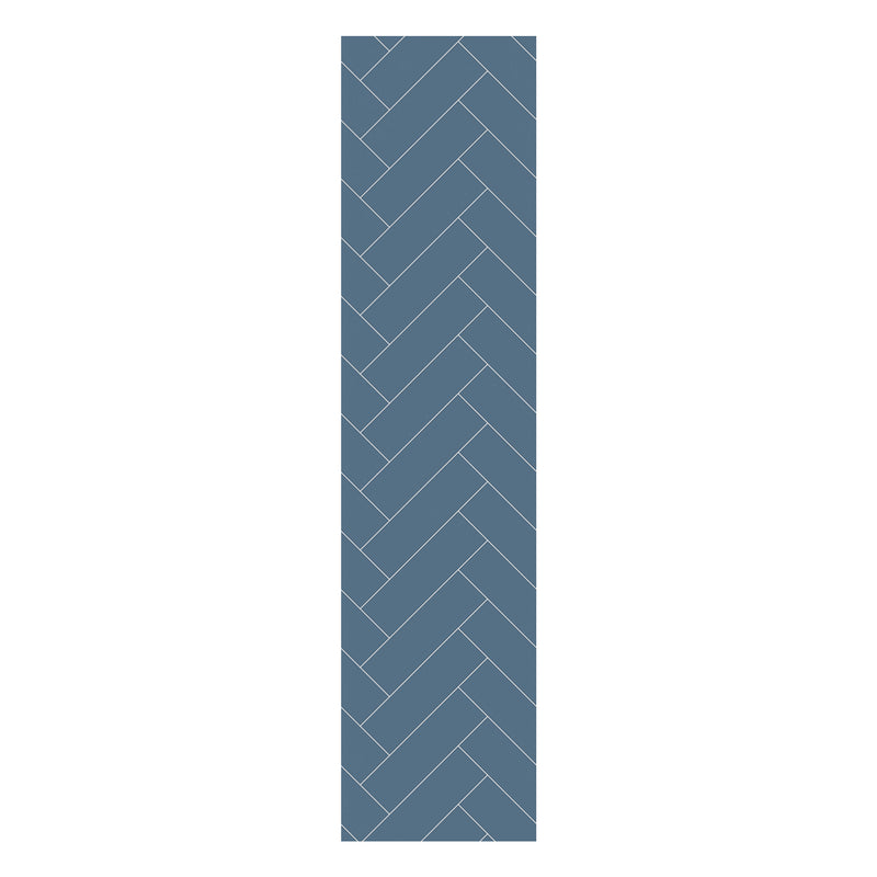 Misty Blue Herringbone Tile | Multipanel Bathroom Wall Panels