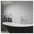 Dust Grey Herringbone Tile | Multipanel Bathroom Wall Panels