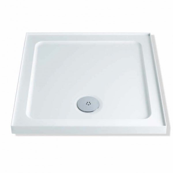 MX Elements Square Shower Tray with Upstand (White)