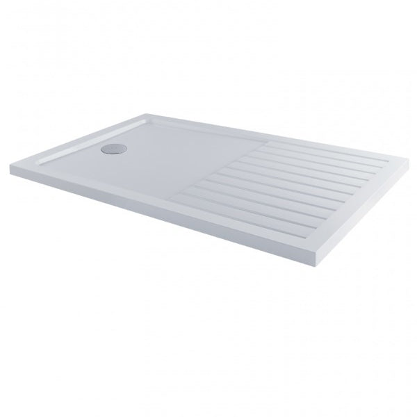 MX Elements Walk-In Shower Tray with Drying Area (White)