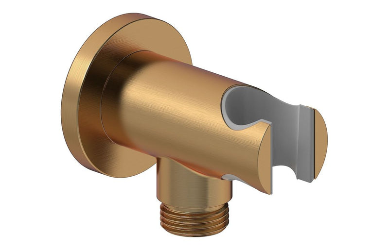 Mereva Brixham Round Handset Wall Bracket with Wall Outlet