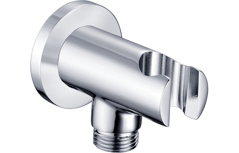 Mereva Brixham Round Handset Wall Bracket with Wall Outlet