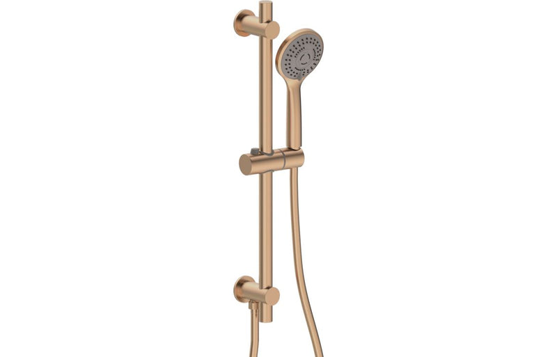Mereva Brixham Round Riser Rail Kit w/Elbow & 3 Mode Handset