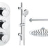 Mereva Brixham Round Shower Valve & Kit Pack 3