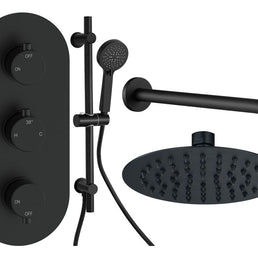 Mereva Brixham Round Shower Valve & Kit Pack 3