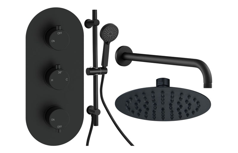 Mereva Brixham Round Shower Valve & Kit Pack 3