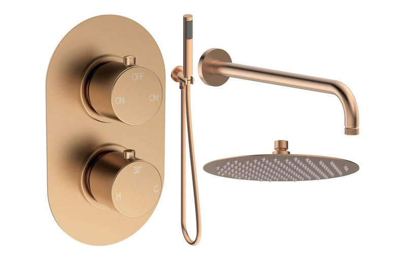 Mereva Brixham Round Shower Valve & Kit Pack 4