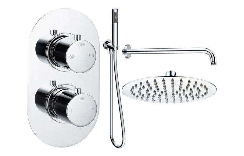 Mereva Brixham Round Shower Valve & Kit Pack 4