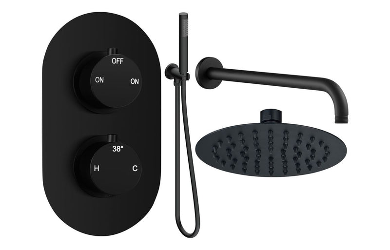 Mereva Brixham Round Shower Valve & Kit Pack 4