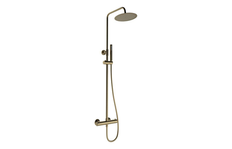 Mereva Brixham Round Thermostatic Bar Mixer w/Riser Kit