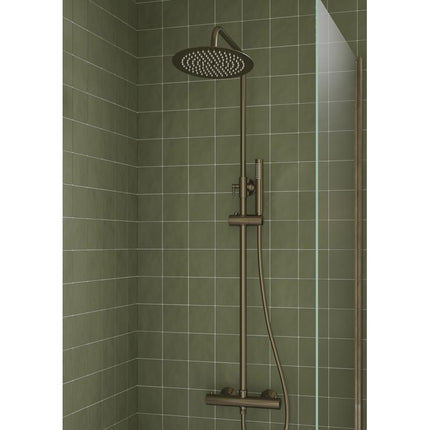 Mereva Brixham Round Thermostatic Bar Mixer w/Riser Kit