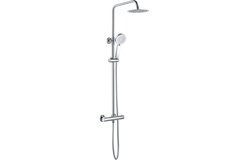 Mereva Brixham Round Thermostatic Bar Mixer w/Riser Kit