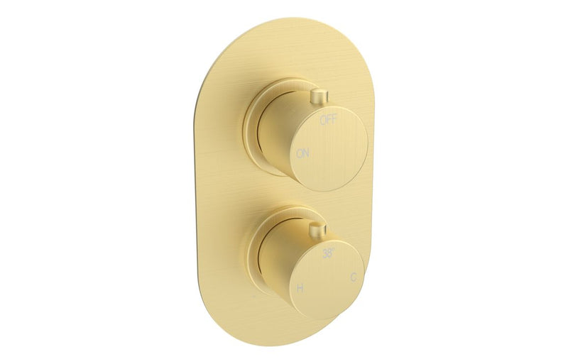 Mereva Brixham Thermostatic Single Outlet Twin Shower Valve