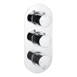 Mereva Brixham Thermostatic Three Outlet Triple Shower Valve