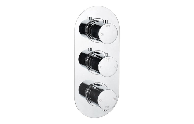 Mereva Brixham Thermostatic Three Outlet Triple Shower Valve