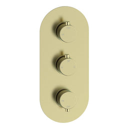 Mereva Brixham Thermostatic Two Outlet Triple Shower Valve