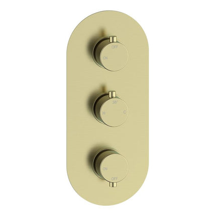 Mereva Brixham Thermostatic Two Outlet Triple Shower Valve