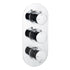Mereva Brixham Thermostatic Two Outlet Triple Shower Valve