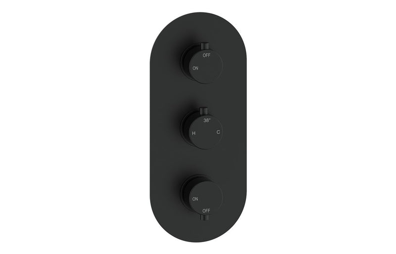 Mereva Brixham Thermostatic Two Outlet Triple Shower Valve