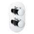 Mereva Brixham Thermostatic Two Outlet Twin Shower Valve