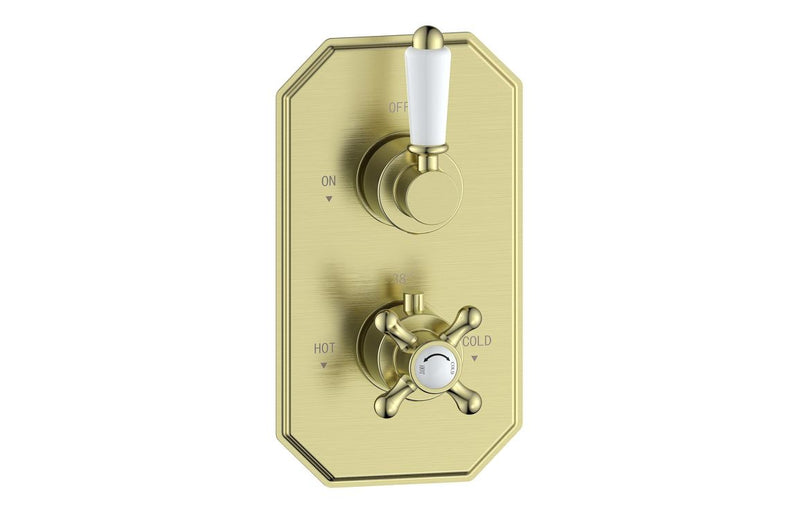 Mereva Budleigh Traditional Lever Thermostatic Single Outlet Shower Valve