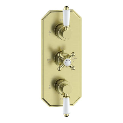 Mereva Budleigh Traditional Lever Thermostatic Two Outlet Shower Valve