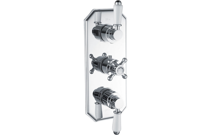 Mereva Budleigh Traditional Lever Thermostatic Two Outlet Shower Valve
