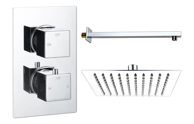 Mereva Newquay Square Shower Valve & Kit Pack 1