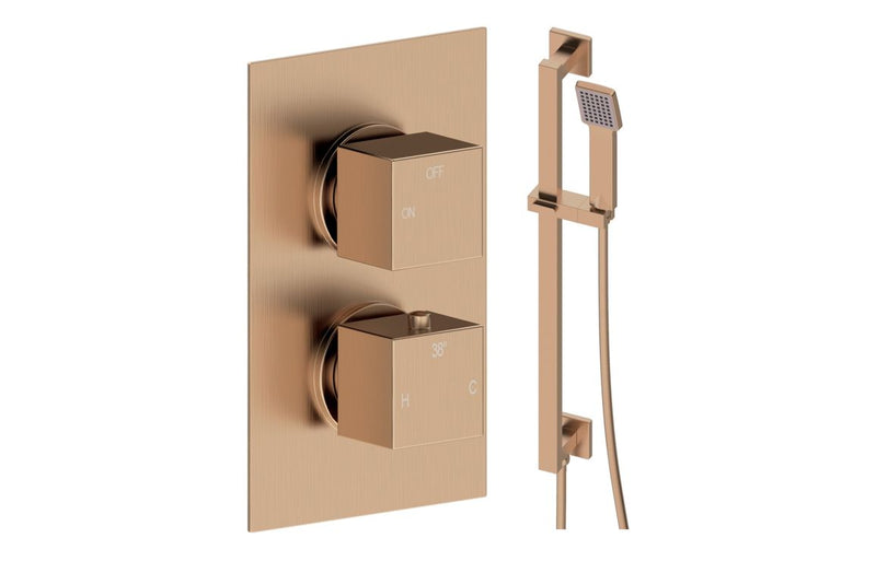 Mereva Newquay Square Shower Valve & Kit Pack 2