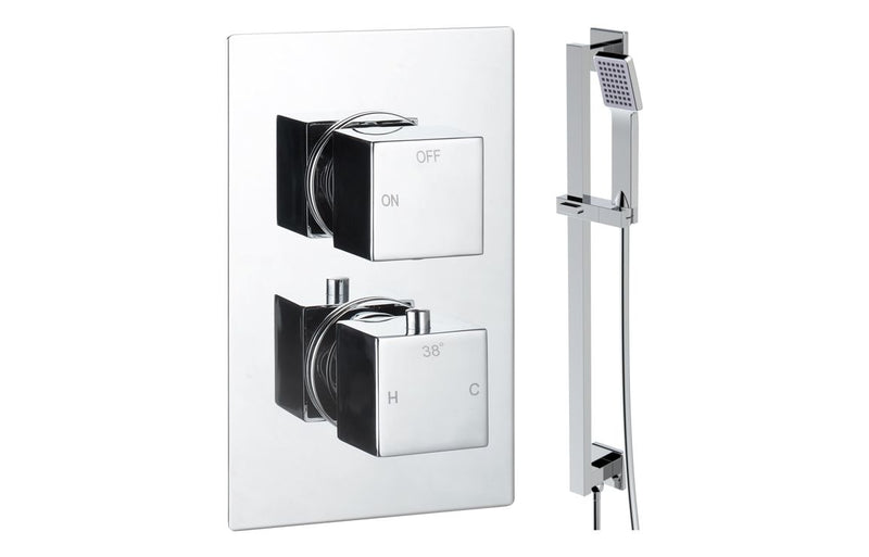 Mereva Newquay Square Shower Valve & Kit Pack 2