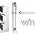Mereva Newquay Square Shower Valve & Kit Pack 3