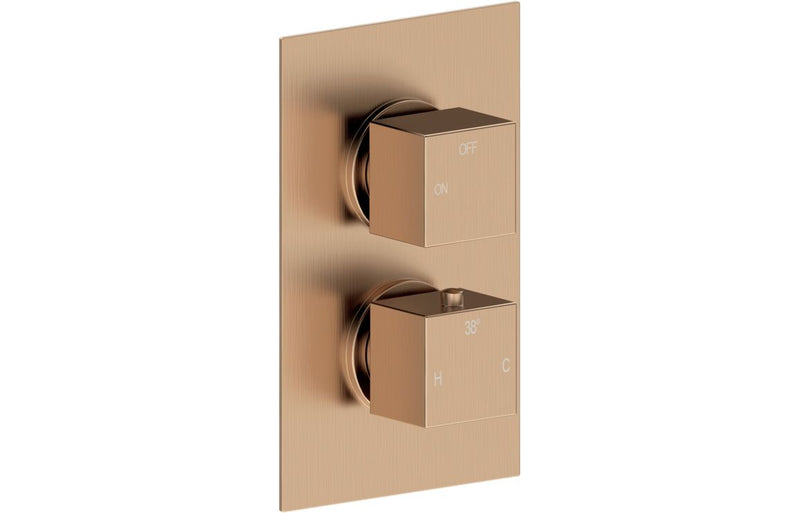 Mereva Newquay Thermostatic Single Outlet Twin Shower Valve