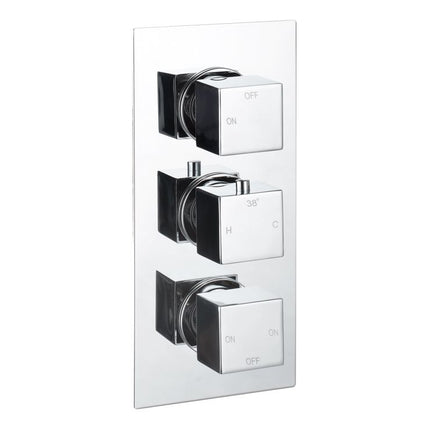 Mereva Newquay Thermostatic Three Outlet Triple Shower Valve