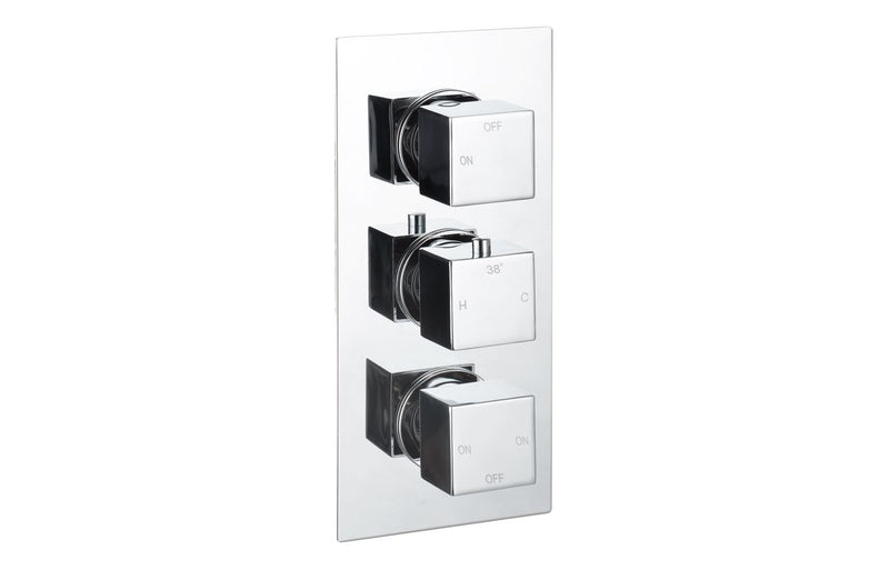 Mereva Newquay Thermostatic Three Outlet Triple Shower Valve