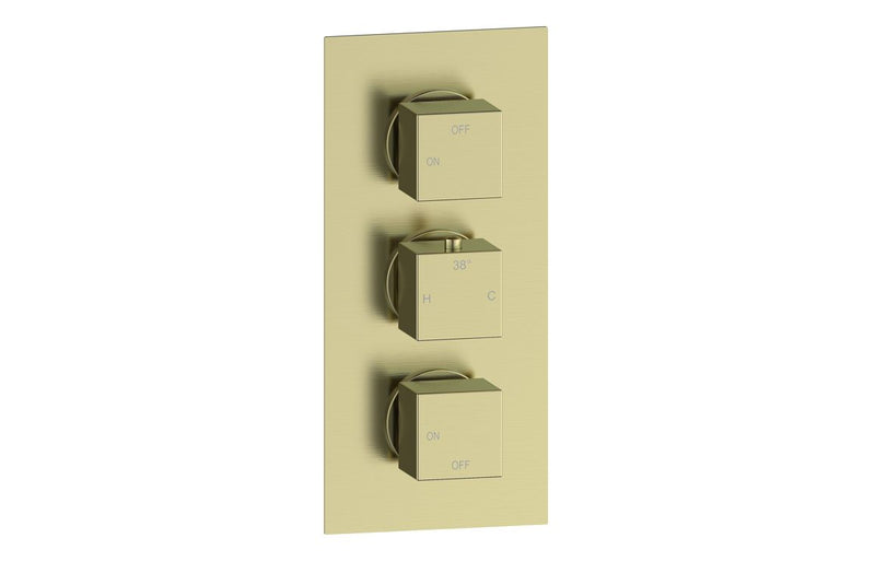 Mereva Newquay Thermostatic Two Outlet Triple Shower Valve