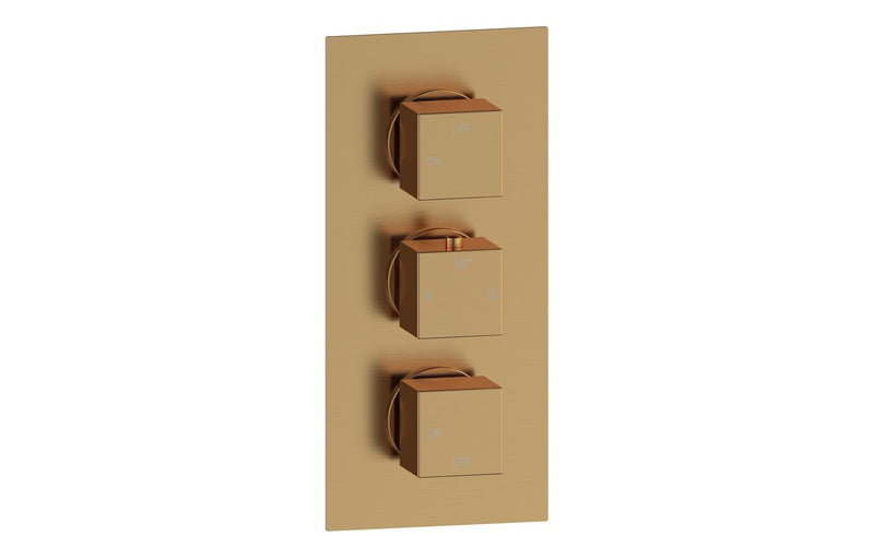 Mereva Newquay Thermostatic Two Outlet Triple Shower Valve