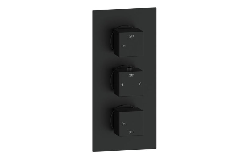 Mereva Newquay Thermostatic Two Outlet Triple Shower Valve