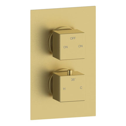 Mereva Newquay Thermostatic Two Outlet Twin Shower Valve