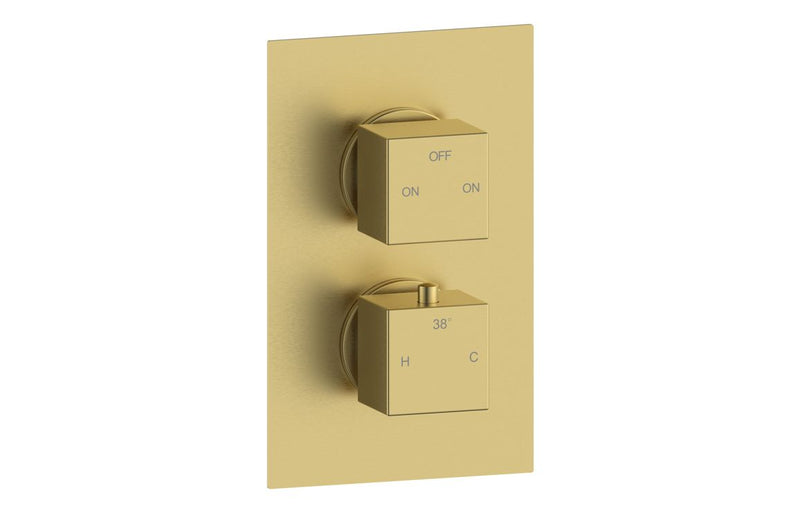 Mereva Newquay Thermostatic Two Outlet Twin Shower Valve