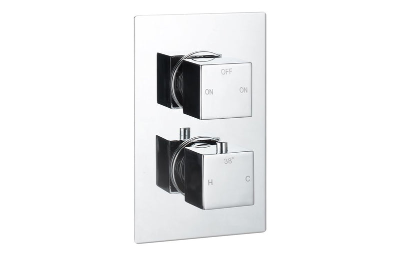 Mereva Newquay Thermostatic Two Outlet Twin Shower Valve