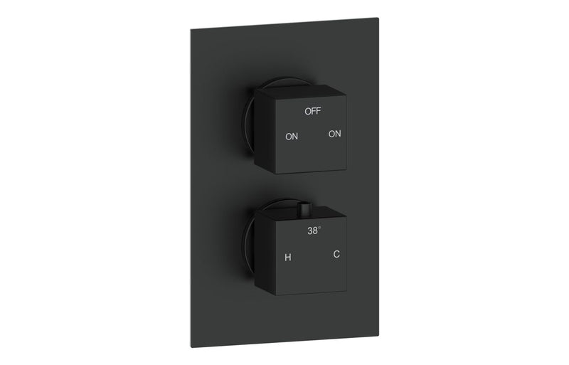 Mereva Newquay Thermostatic Two Outlet Twin Shower Valve