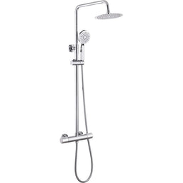 Mereva Padstow Cool-Touch Thermostatic Mixer Shower with Riser Kit and Drench Head